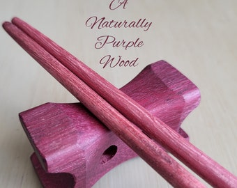 Handmade Purpleheart Chopsticks, Wooden Japanese Chop Sticks, Reusable 10" Chopstick Gift,