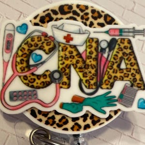 Cna badge reel | certified nursing assistant badge reel cute trendy retractable badge reel