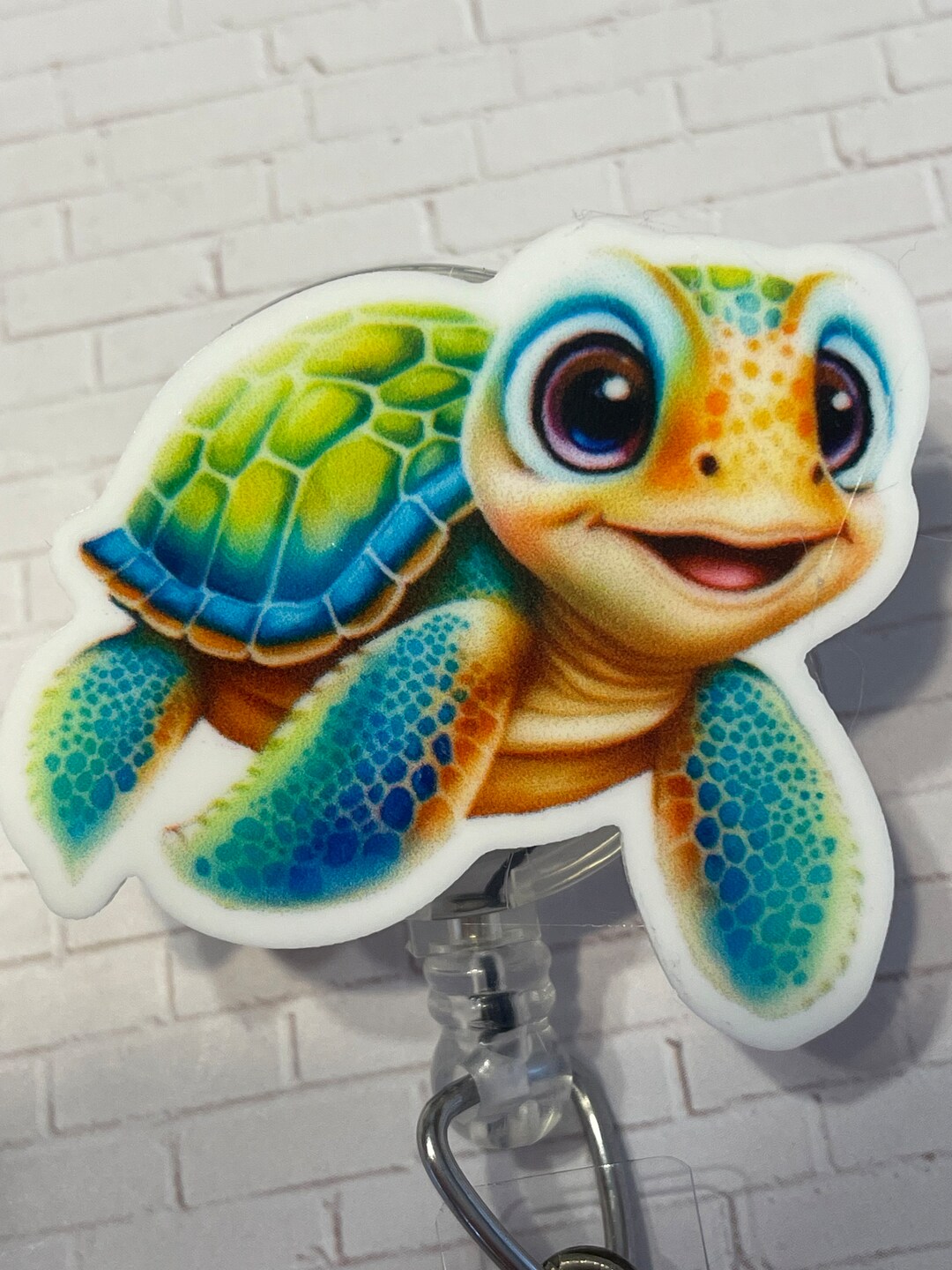 Retractable Turtles Turtle Spring Summer Cute Badge Reel | NURSE RN Badge Reel Retractable ...
