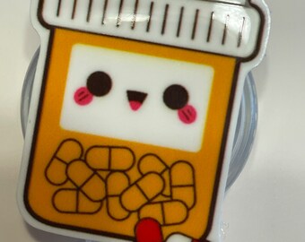 Funny Pill Bottle Badge Reel: Pharmacy Tech Hospital Staff