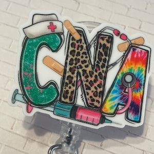 Cna badge reel | certified nursing assistant badge reel cute trendy retractable badge reel