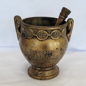 Schering mortar and pestle Honoring Pharmacy Fraternities 1979