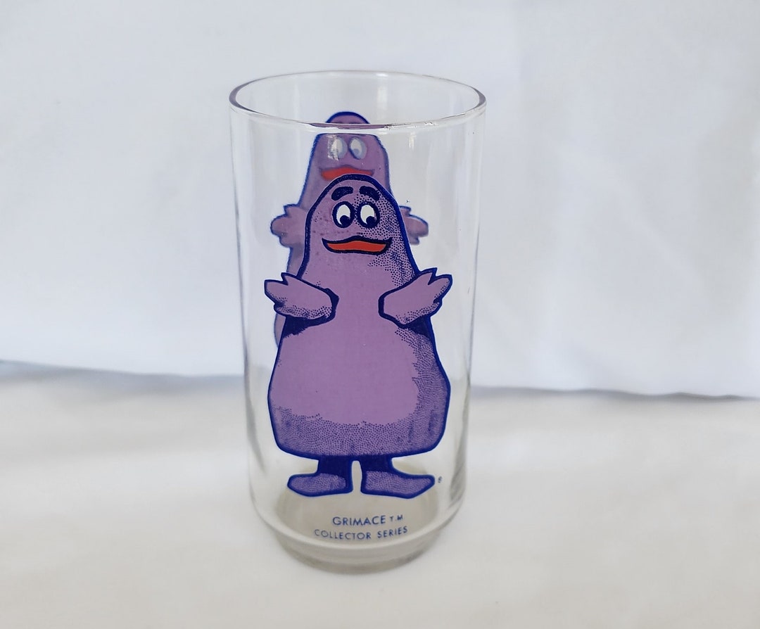 Vintage 1970s Mcdonalds Grimace Glass Collector Series Etsy