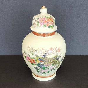 Vintage Satsuma Tempel Design Pfau Design Heritage Mint Japan 6 inch