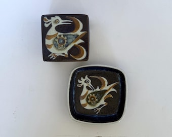 Royal Copenhagen Fajance Baca lidded box and dish set by Nils Thorsson