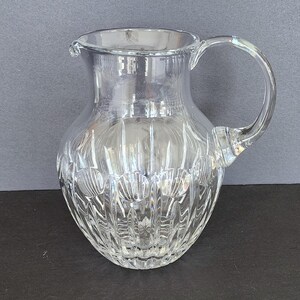 Vintage crystal pitcher 8 1/2 inch