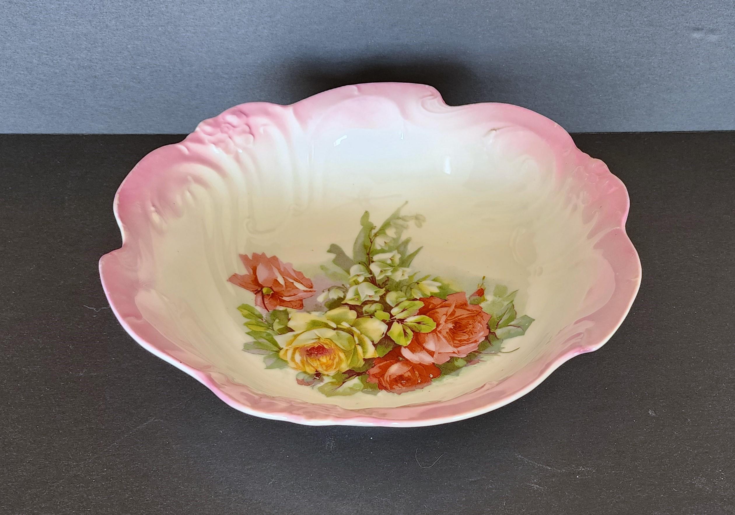 ドイツ　アンティーク　陶器スパイスセット 薔薇、花柄装飾柄 ドイツ アンティーク 陶器スパイスセット 薔薇、花柄装飾柄