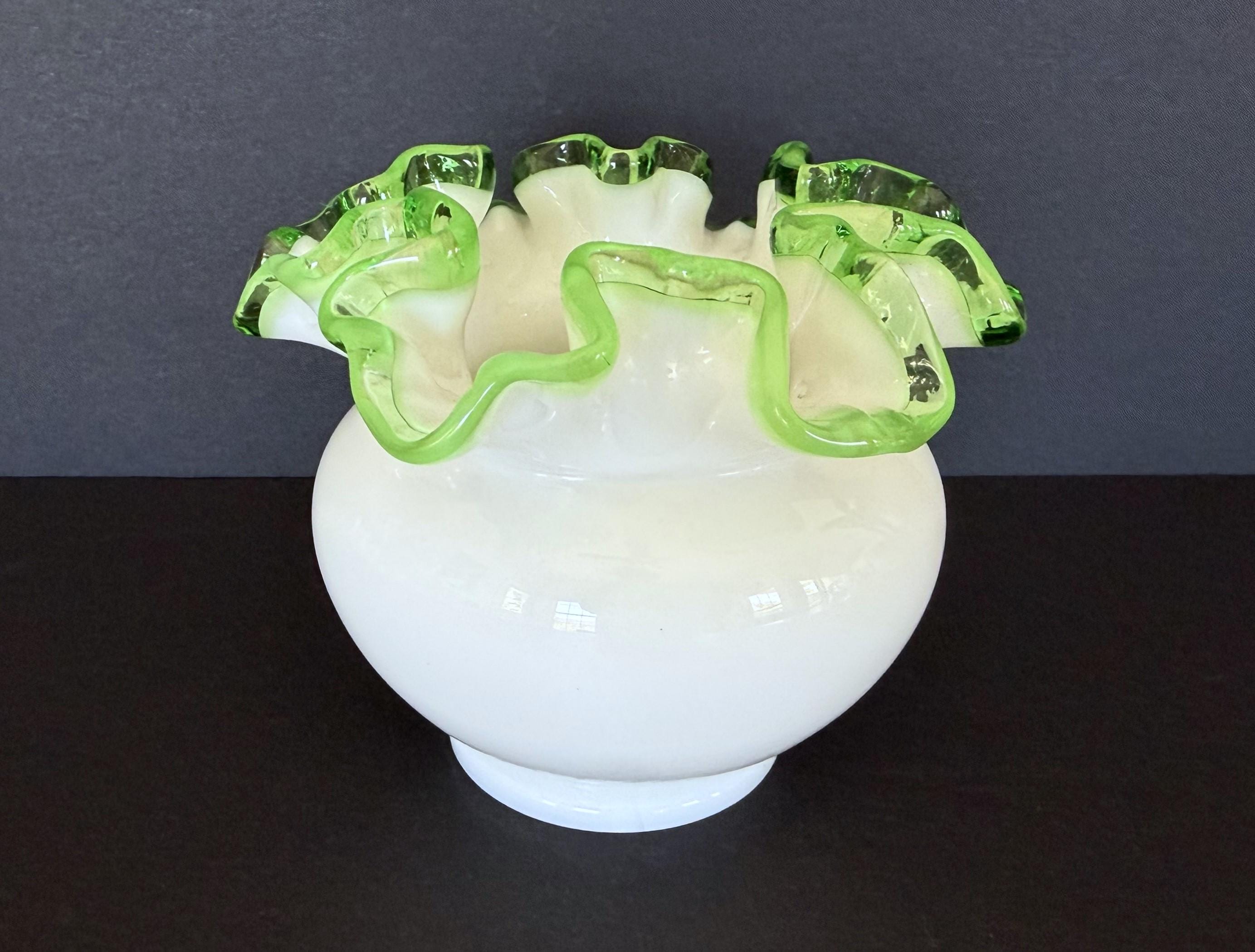 Fenton Glass Emerald Crest - Etsy