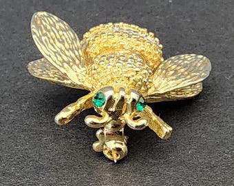 SOFEA - Spilla a forma di ape, da donna, con strass, decorazione alla