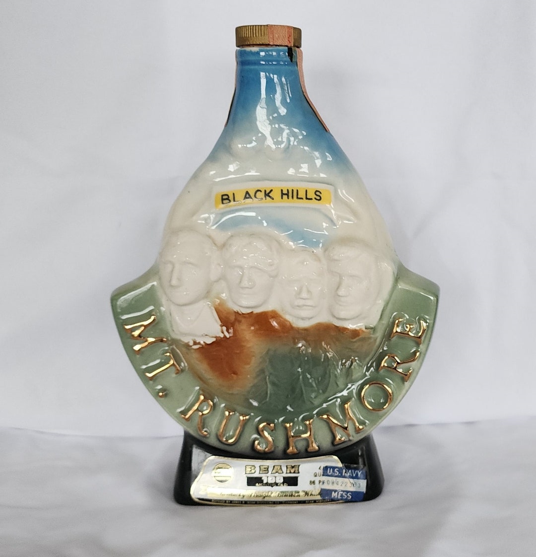Vintage Jim Beam Mt Rushmore Decanter Etsy