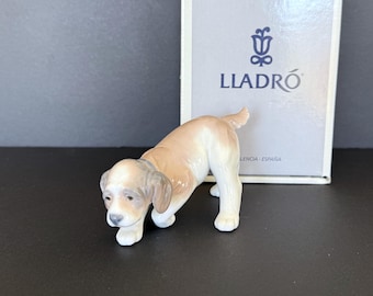 Lladro "Little Hunter" Retired Dog Figurine #6212 With Box, 1995