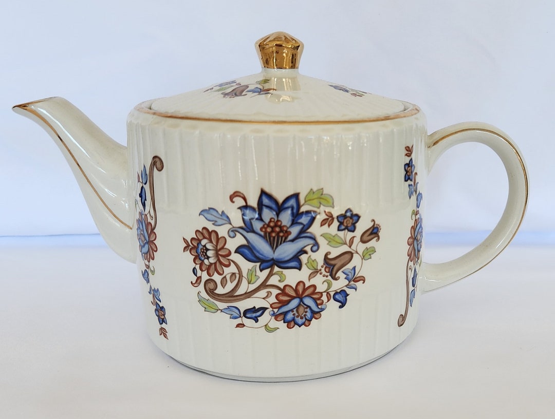 Vintage Teapot Ellgreave England Ironstone Etsy