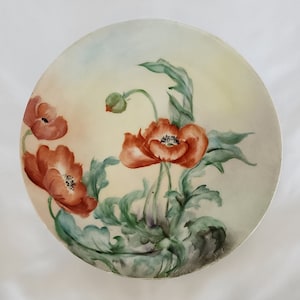 Floral plate WG & Co Limoges France hand painted 7 3/8 inch