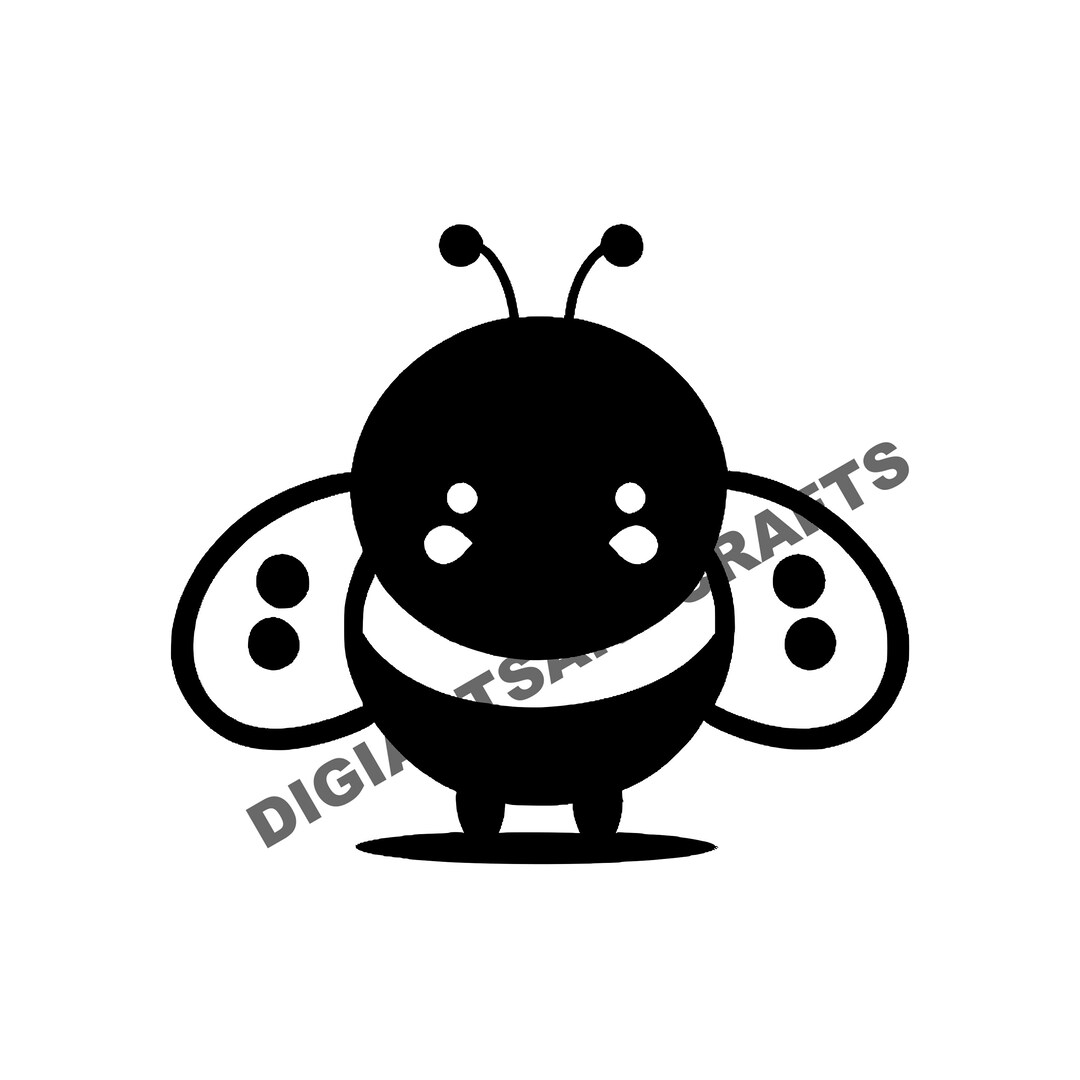 Cute Buzzy Bee Silhouette SVG Cricut Digital Download Etsy