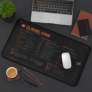 AI Coding Desk Mat Cheat Sheet – Programming Mouse Pad XL| Developer Setup| CLI Commands Reference| Programmer Gift