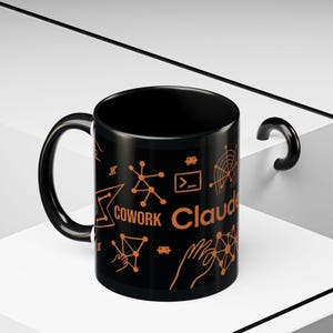 Claude Code Mug  AI Developer Coffee Mug Coding Cheat Sheet Cup Programmer Gift Tech Desk Setup Software Engineer Mug