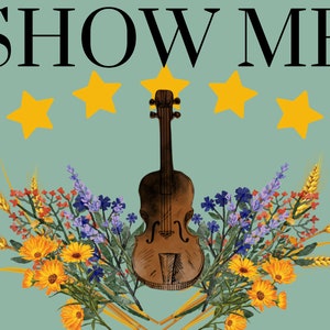 Missouri themed digital print: Show Me, Fiddle