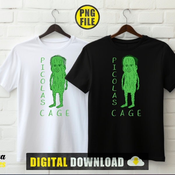 Picolas Cage T-Shirt png, Awkward Celebrity Humor shirts, Nicholas Cage, Nick Cage, Pickles, Silly shirt, Dad Funny Christmas Gift