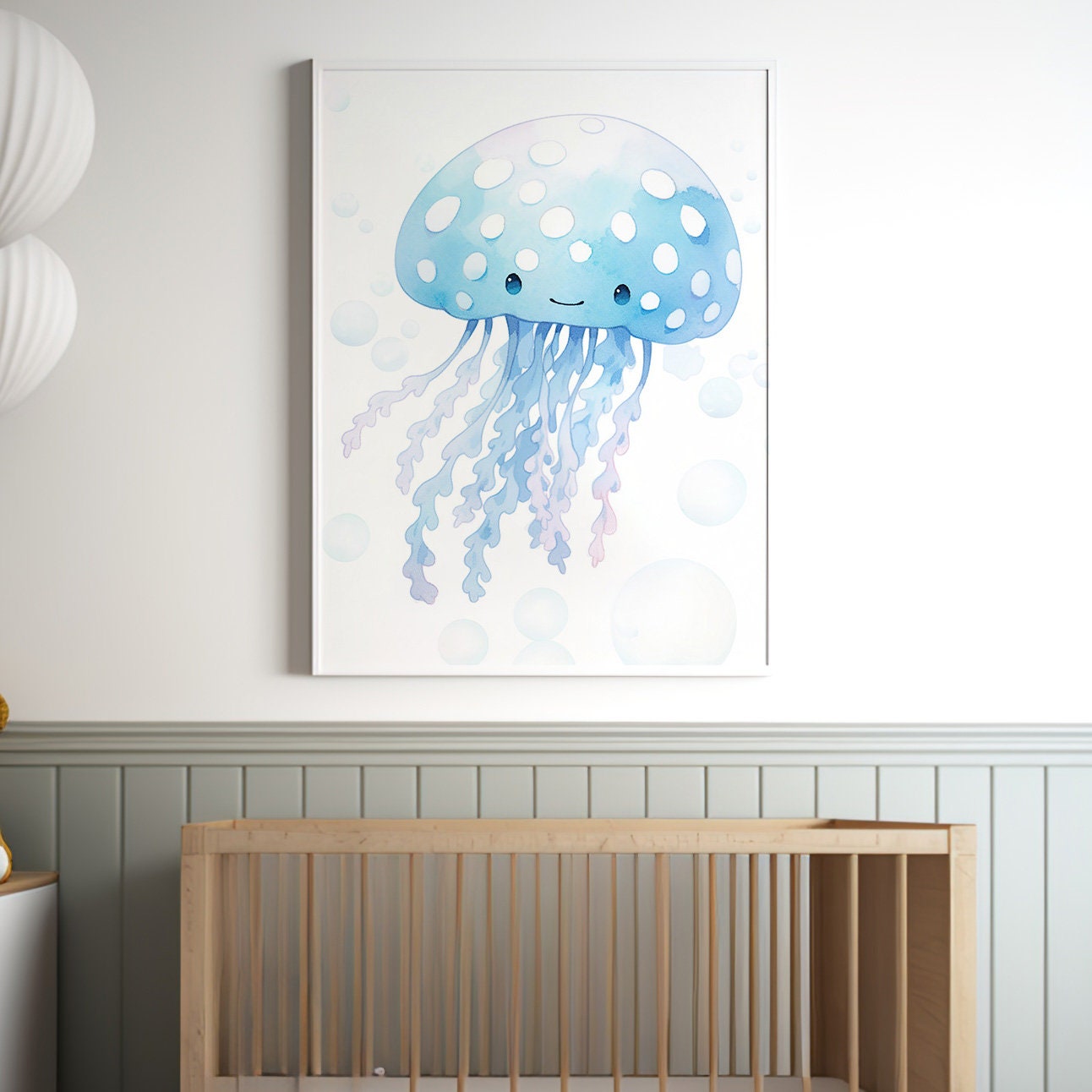 Lakelzdecor Sea Animal Wall Art, Set of 3, Ocean Nursery Decor ...