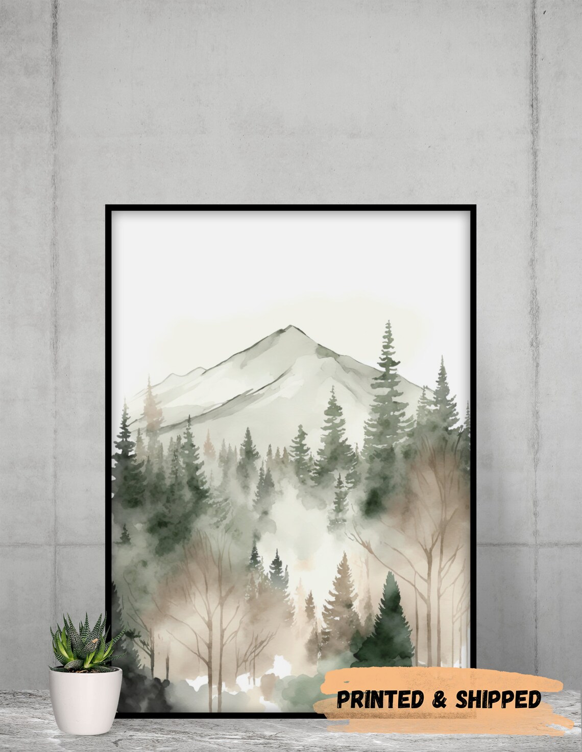 Forest Nursery Decor Art Prints, Set of 3, Mountain Nursery Wall Art ...