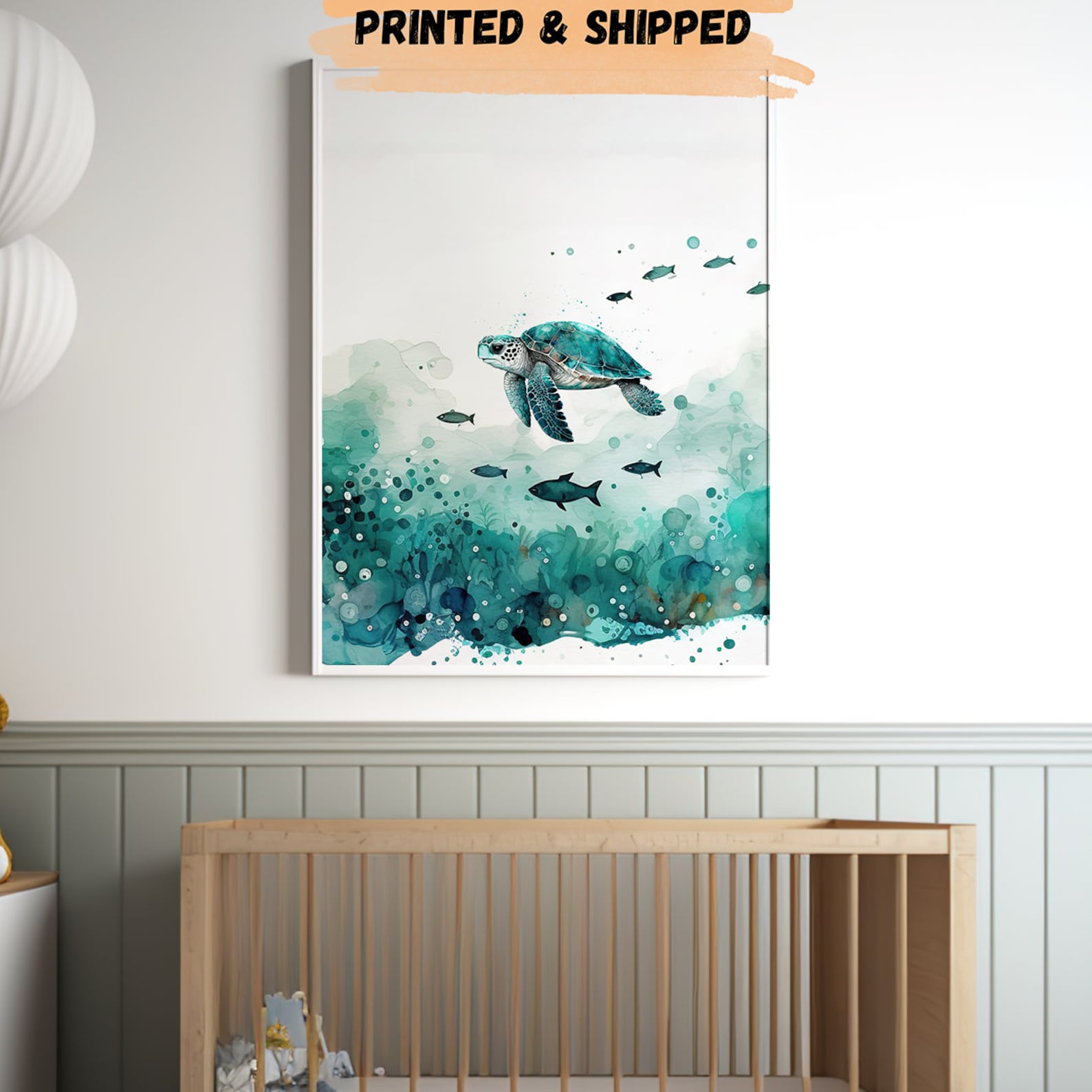 Under the Sea Wall Art Prints Set of 3 Ocean Nursery Decor Nautical ...