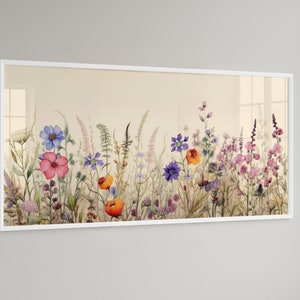 Lakelzdecor Colorful Flower Field Wall Art, Minimalist Modern Prints ...