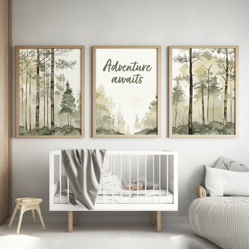 Adventure Awaits Nursery Decor Printable Set of 3 Nursery - Etsy