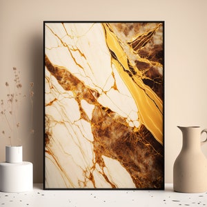 Beige & Gold Wall Printable Marble Wall Print Set of 3 Beige Bedroom Wall Art Beige Wall Decor Beige and Gold Luxury Living Room Decoration image 2