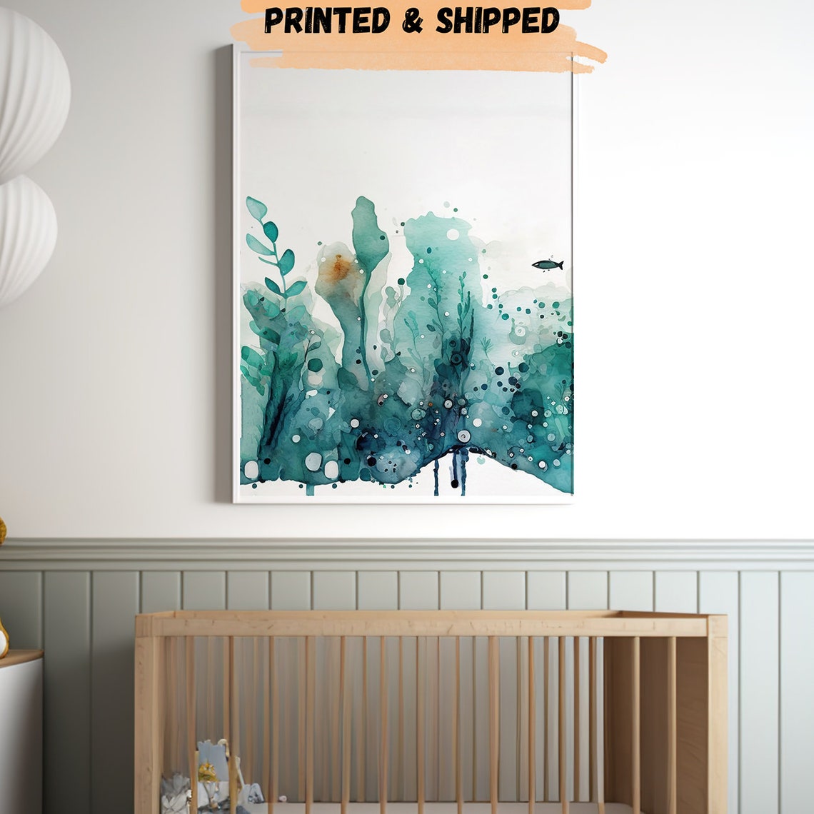 Under the Sea Wall Art Prints Set of 3 Ocean Nursery Decor Nautical ...