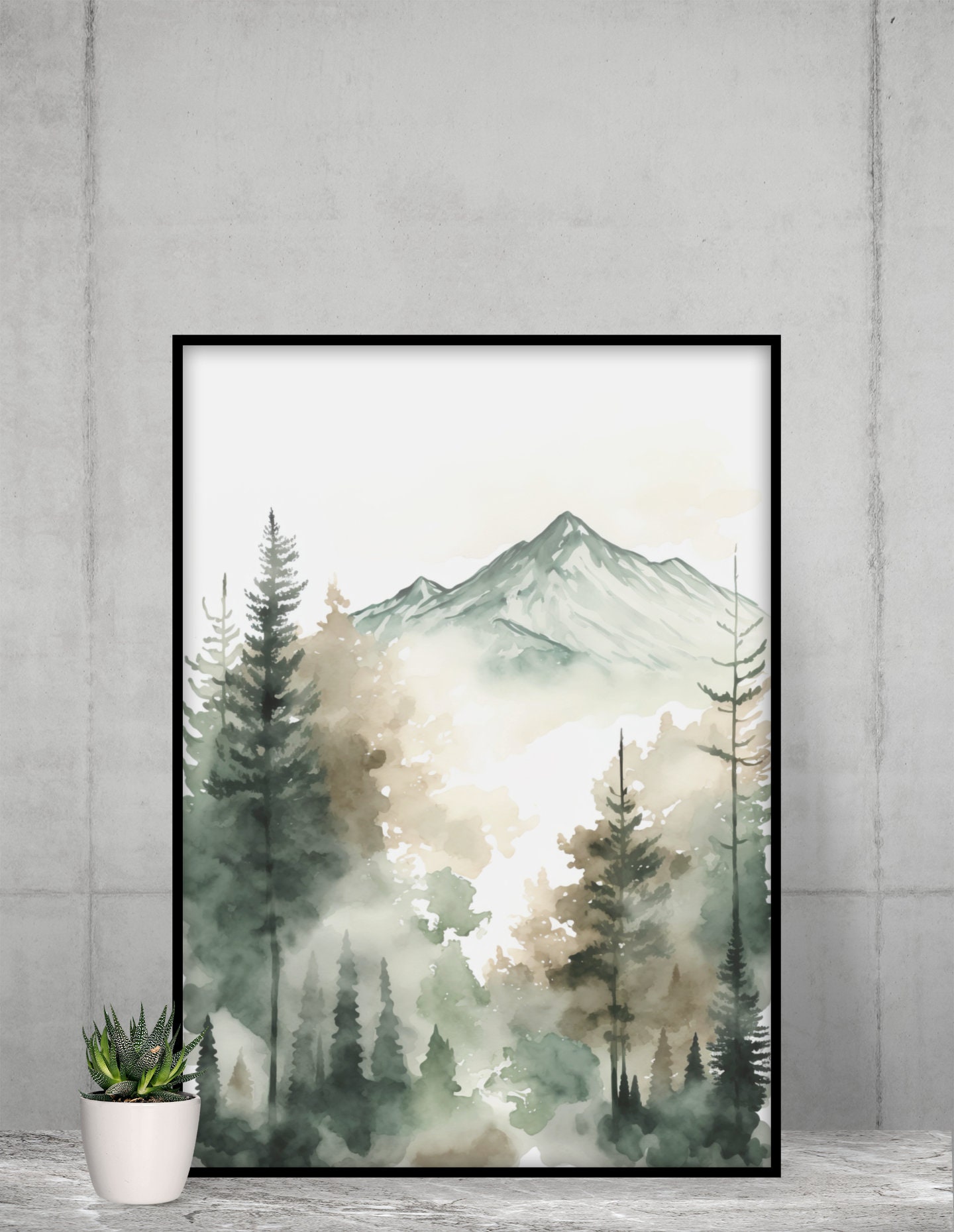 Mountain Forest Nursery Decor Printable Set of 3 Nursery - Etsy