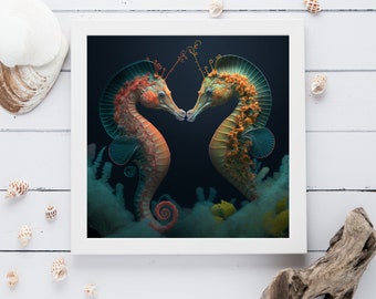 Seahorse Wall Art Digital Print