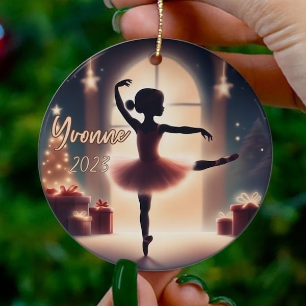 Personalized Ballerina Ornament, Christmas Ballerina Ornament, Gift for Dancer, Ballet Christmas Gift for Girl, Ballerina Christmas Gift