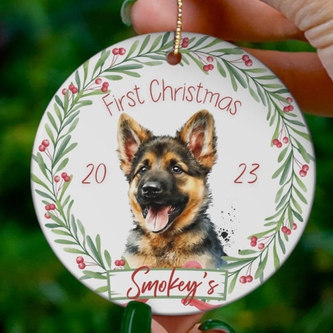German Shepherd Christmas Ornament, German Shepherd Ornament, Custom