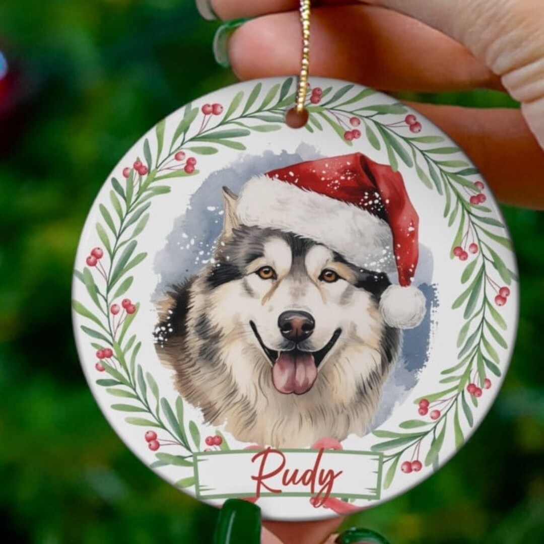 Husky Christmas Ornament 