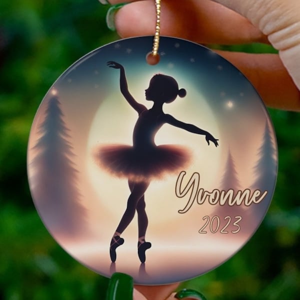 Personalized Ballerina Ornament, Christmas Ballerina Ornament, Gift for Dancer, Ballet Christmas Gift for Girl, Ballerina Christmas Gift