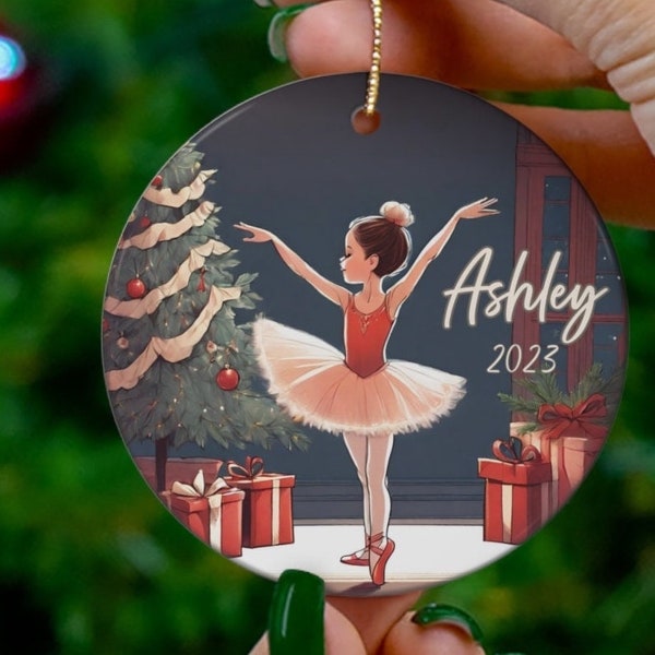 Personalized Ballerina Ornament, Christmas Ballerina Ornament, Gift for Dancer, Ballet Christmas Gift for Girl, Ballerina Christmas Gift