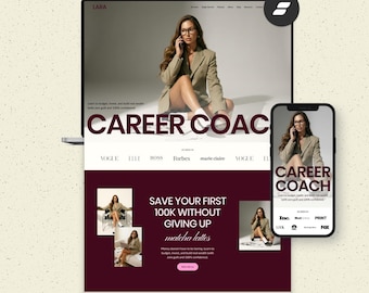 Showit Website Template for Coaches & Course Sellers | Luxury Webdesign | Burgundy Business Website