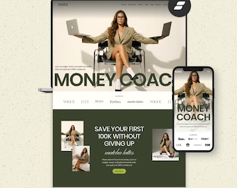Showit Website Template for Coaches & Podcasters | Modern Luxury Webdesign | Bold Converting Business Website