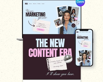 Canva Website Template for SMM UGC Creators | Bold Scrapbook Portfolio Web Design