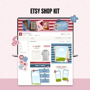 Etsy Shop Kit | Canva Branding Templates for Colorful Etsy Shop, Product Listing Photos