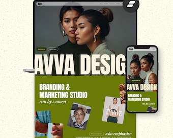 Showit Website Template for Designers | Bold Portfolio Business Website