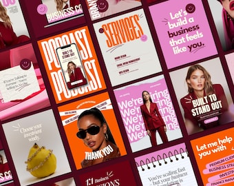 Bold Instagram Templates | Editable Canva Posts for Social Media Managers