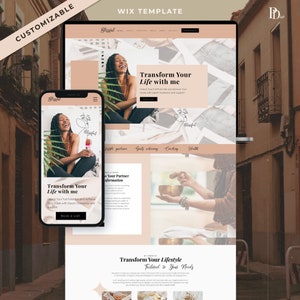 Boho Coach Website Template for Wix | Digital Small Business Website Design, Easy Customization
