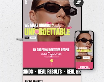 Showit Website Template for Designers | Bold Portfolio, Creative Agency (Digital Download)