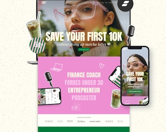 Showit Website Template for Coaches & Course Creators | Colorful Pink Business Website Template