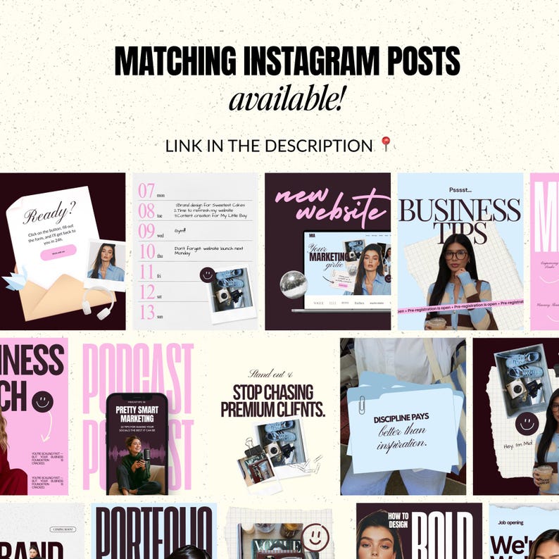 Plantilla web de Canva para creadores de contenido generado por el usuario en redes sociales / Diseño web de portafolio tipo álbum de recortes llamativo imagen 13