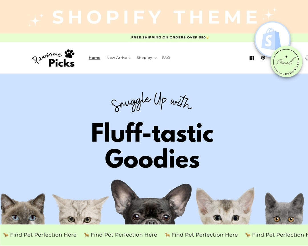 Pet Shopify site Template, Pets Supplies Shopify Theme, Dog