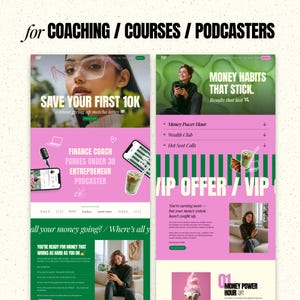 Squarespace Website Template for Coaches & Course Creators | Bold Colorful Business Design | Squarespace 7.1 image 2