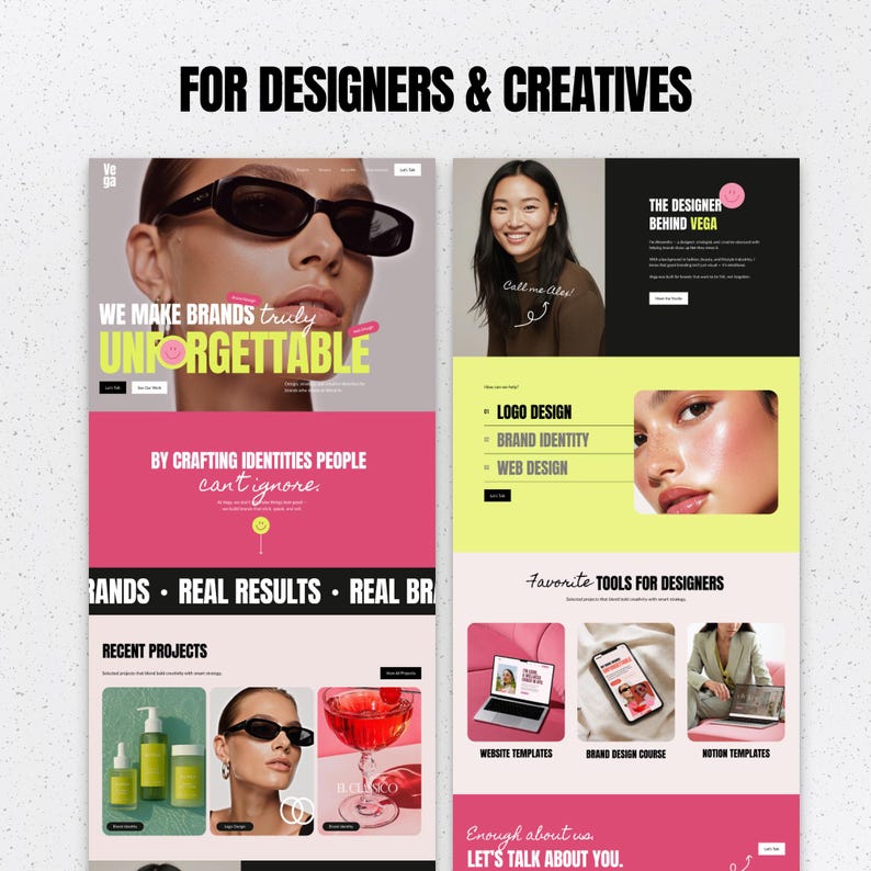 Showit Website Template for Designers | Bold Portfolio, Creative Agency ...