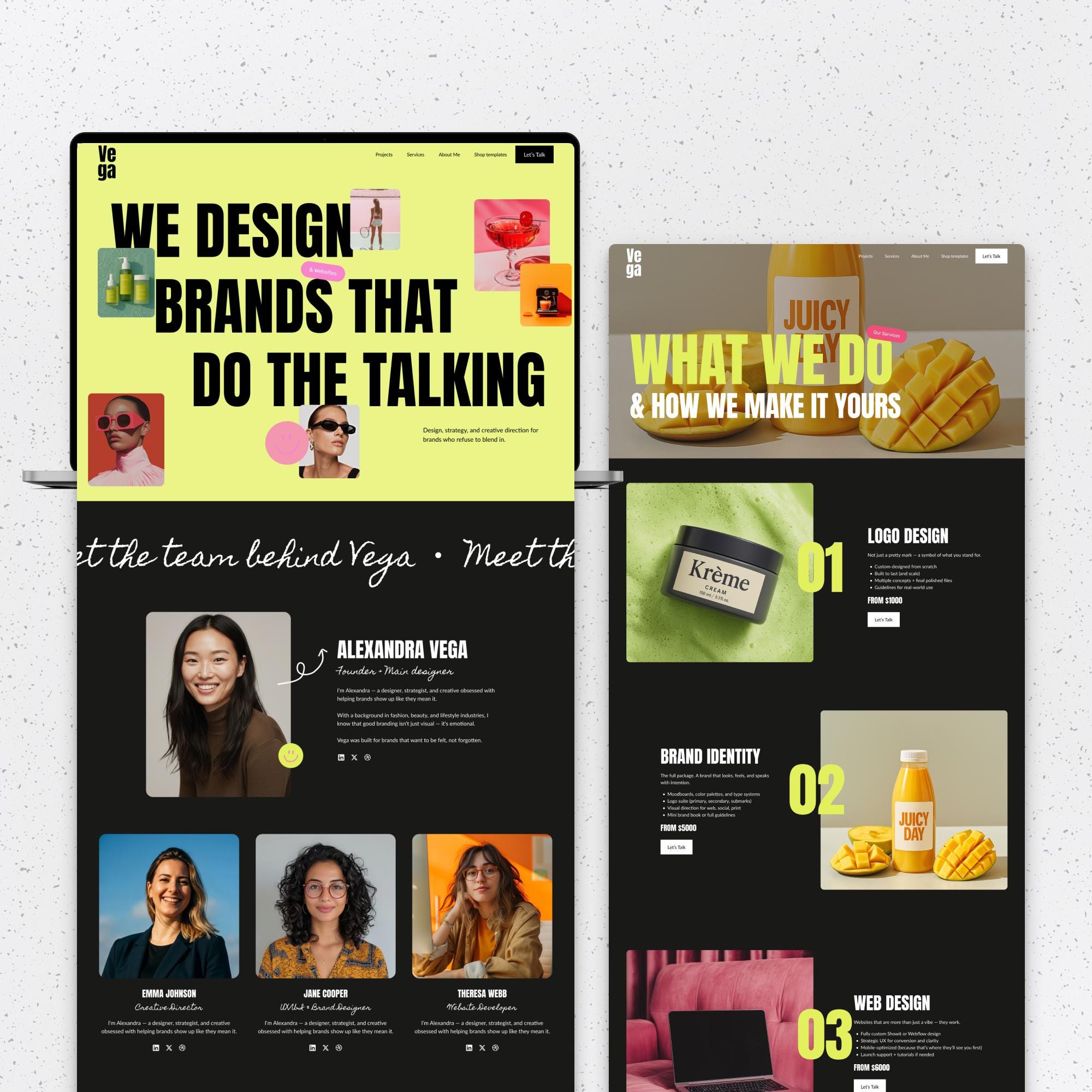 Showit Website Template for Designers | Bold Portfolio, Creative Agency ...